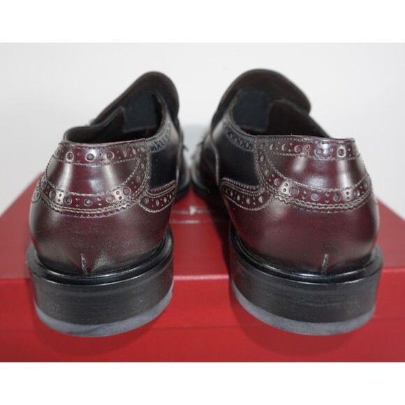 Salvatore Ferragamo GENESIS Dark Red Leather Mens Slip On Dress Shoes 10.5 EEE - Picture 4 of 6
